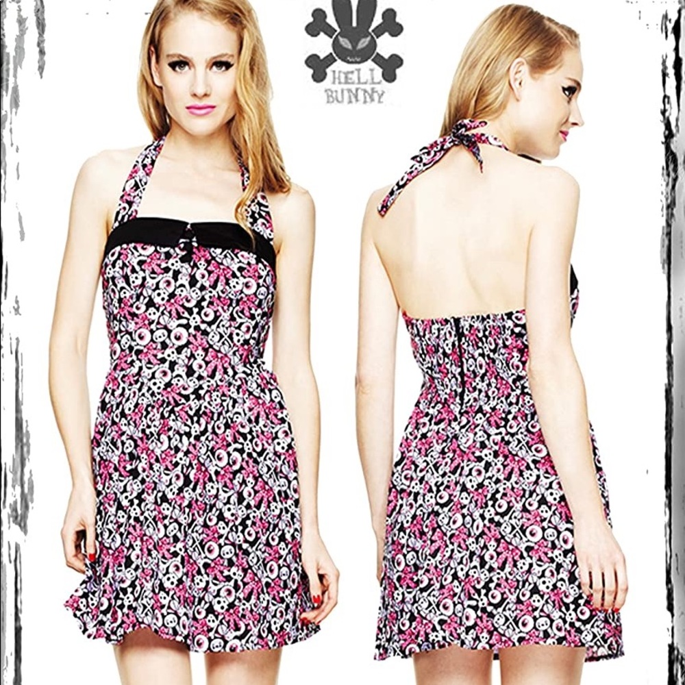 Hell Bunny Cyanide Eyeball Mini dress Size XL